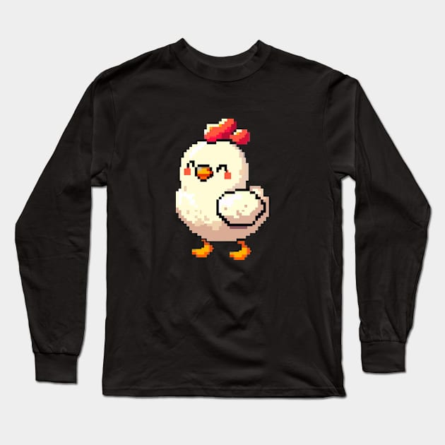 Pixel Plumage Long Sleeve T-Shirt by missing pixel